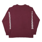 VANS Mens Maroon Long Sleeve Crew Neck Graphic T-Shirt L Cotton Blend Casual
