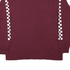 VANS Mens Maroon Long Sleeve Crew Neck Graphic T-Shirt L Cotton Blend Casual
