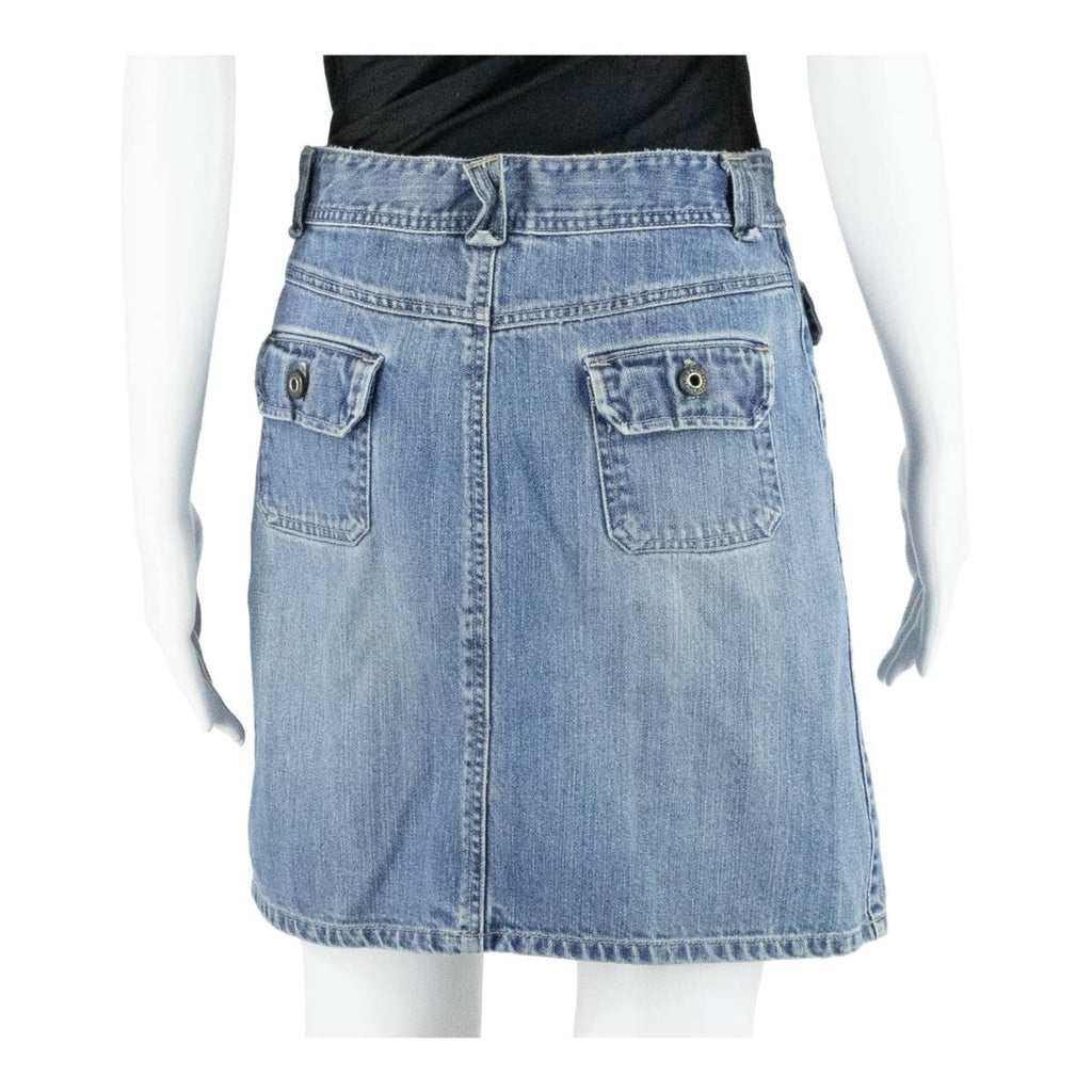 OLD NAVY BLUE JEANS Womens Straight Skirt Blue Knee Length Denim M