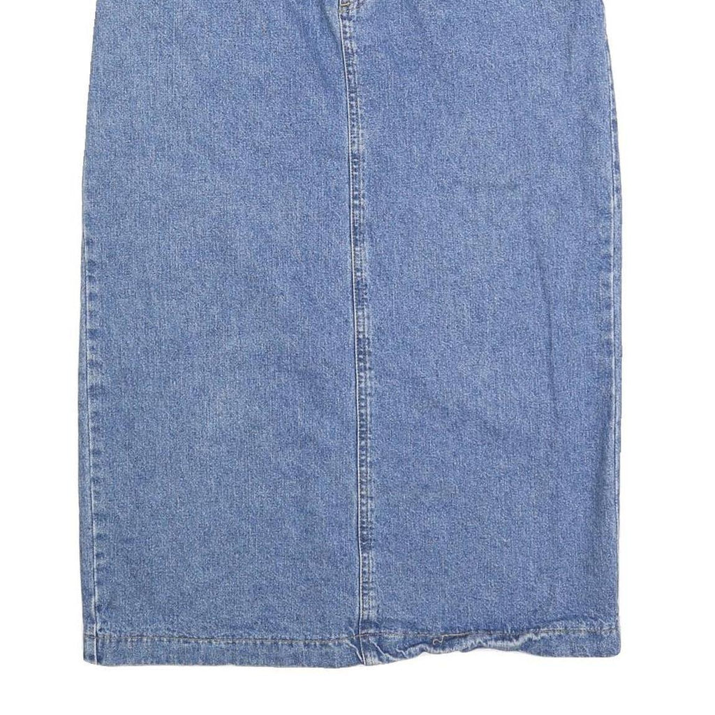 LEE Womens Blue Denim Straight Knee Length Denim Skirt M Classic Style