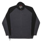 REGATTA Mens Black & Grey Full Zip L Polyester Fleece Jacket Outdoor Casual Warm