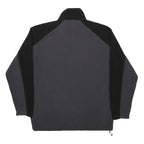 REGATTA Mens Black & Grey Full Zip L Polyester Fleece Jacket Outdoor Casual Warm