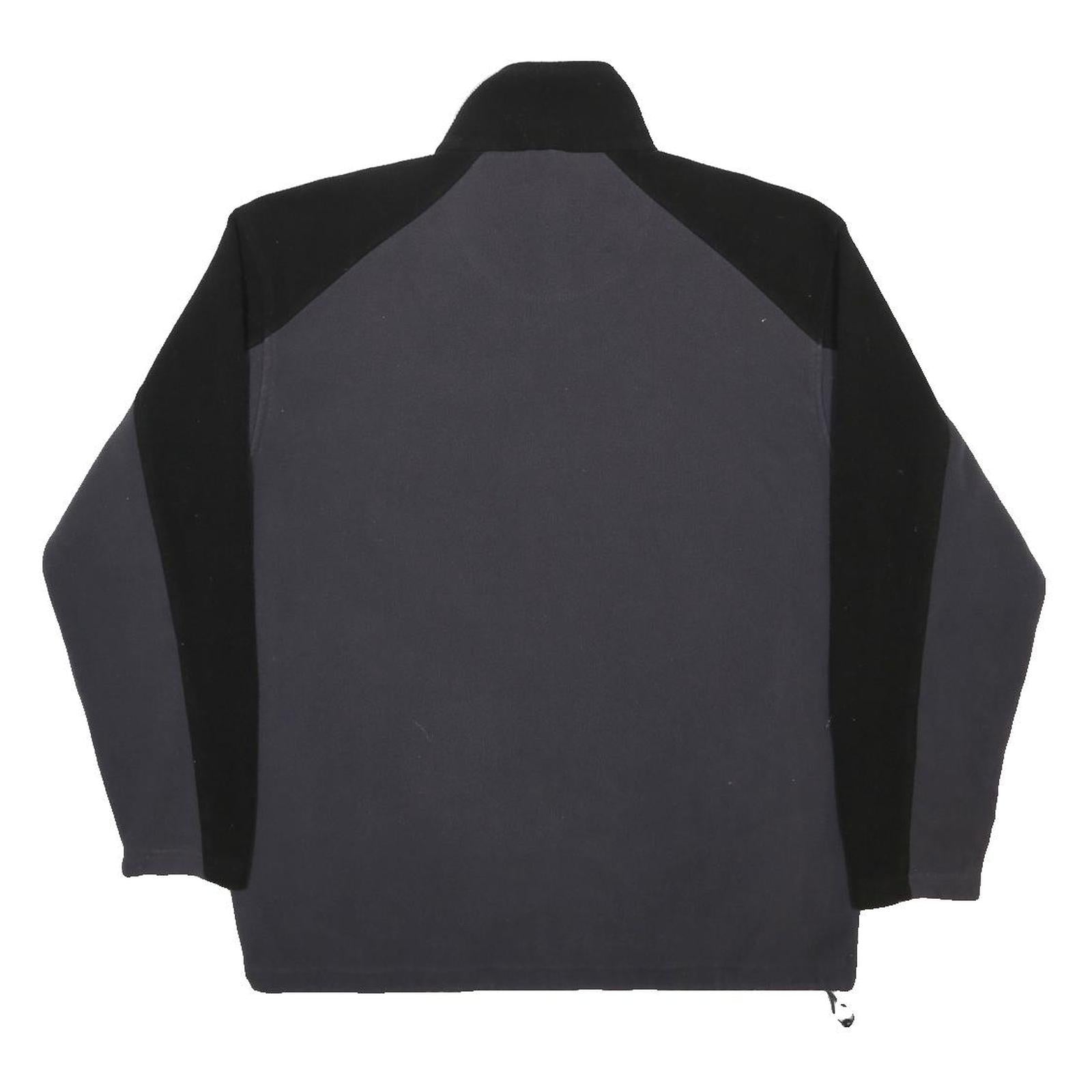 REGATTA Mens Black & Grey Full Zip L Polyester Fleece Jacket Outdoor Casual Warm