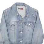 BIG BRAND Womens Blue Denim Cotton Jacket M Button Closure Classic Fit Casual