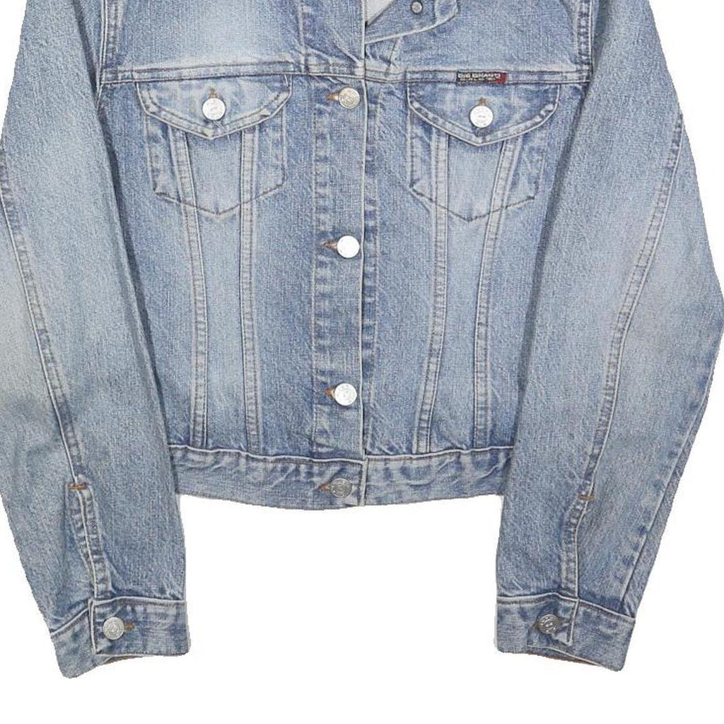 BIG BRAND Womens Blue Denim Cotton Jacket M Button Closure Classic Fit Casual