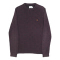 FARAH Mens Maroon Patterned Wool Blend Crew Neck Basic Knit M Jumper