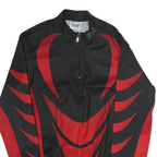 IXS Mens Black & Red Sports Graphic T-Shirt XL Long Sleeve 1/4 Zip Polyester
