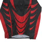 IXS Mens Black & Red Sports Graphic T-Shirt XL Long Sleeve 1/4 Zip Polyester