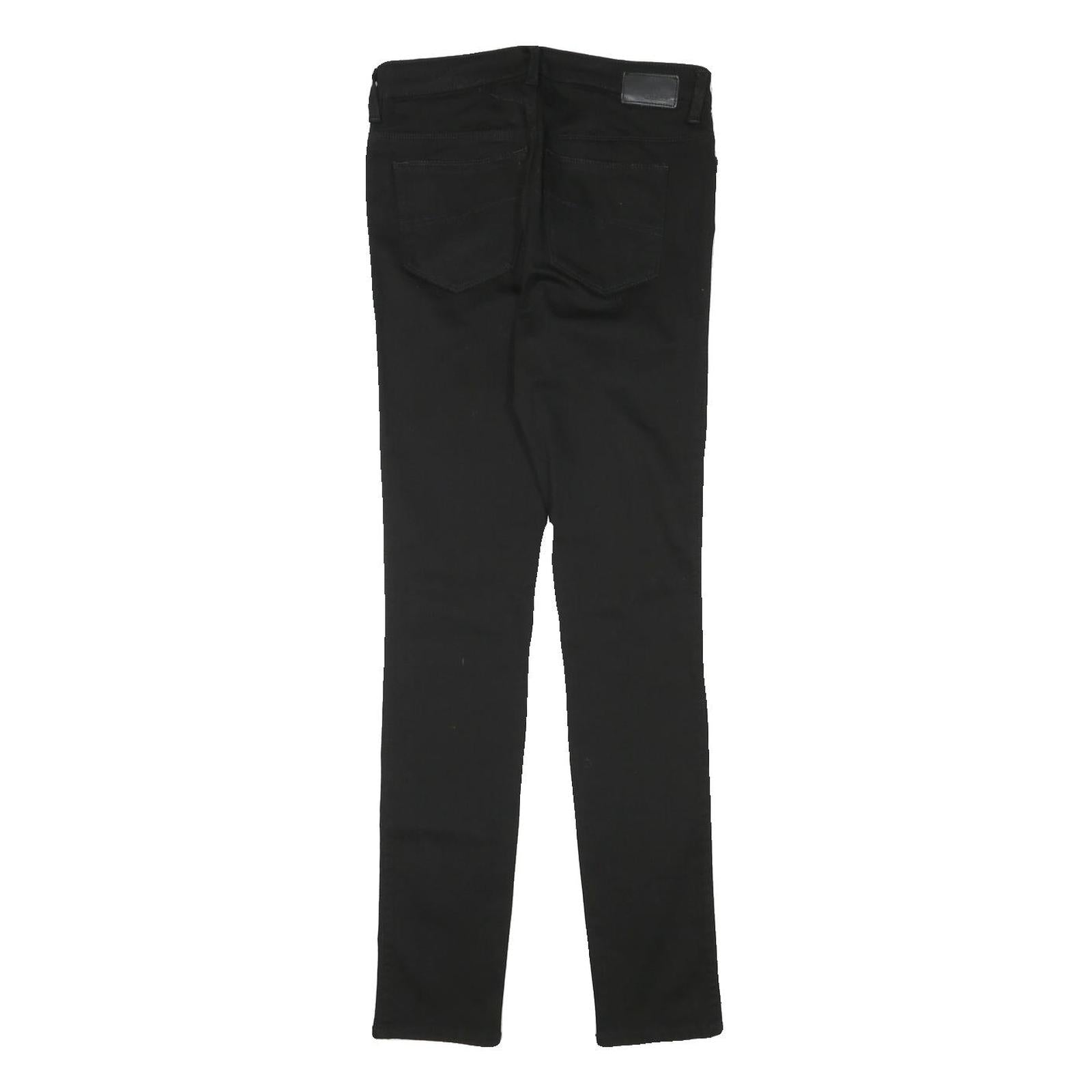 DIESEL Womens Jeans Black Slim Skinny Denim W27 L30 Cotton Blend Zip