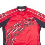 LOFFLER Cycling Womens Jersey Red 1/4 Zip XL
