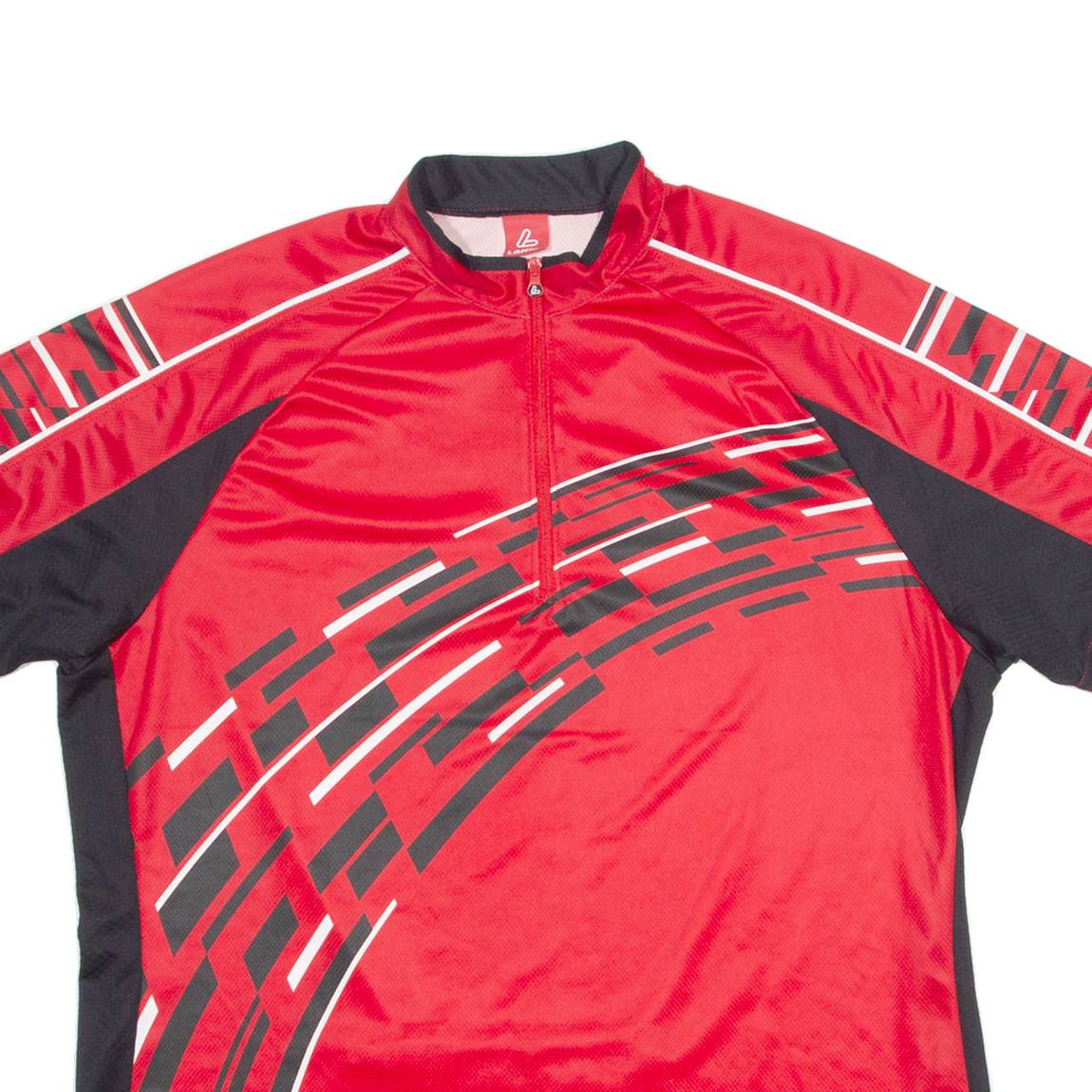 LOFFLER Cycling Womens Jersey Red 1/4 Zip XL
