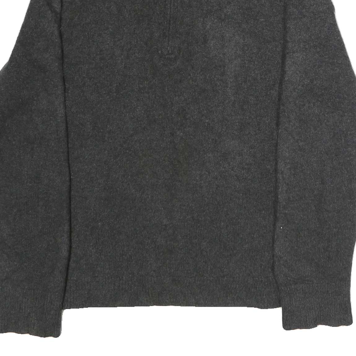 PATAGONIA Mens Grey Plain Cotton Pullover Jumper M Half Zip Casual Winter