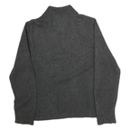 PATAGONIA Mens Grey Plain Cotton Pullover Jumper M Half Zip Casual Winter