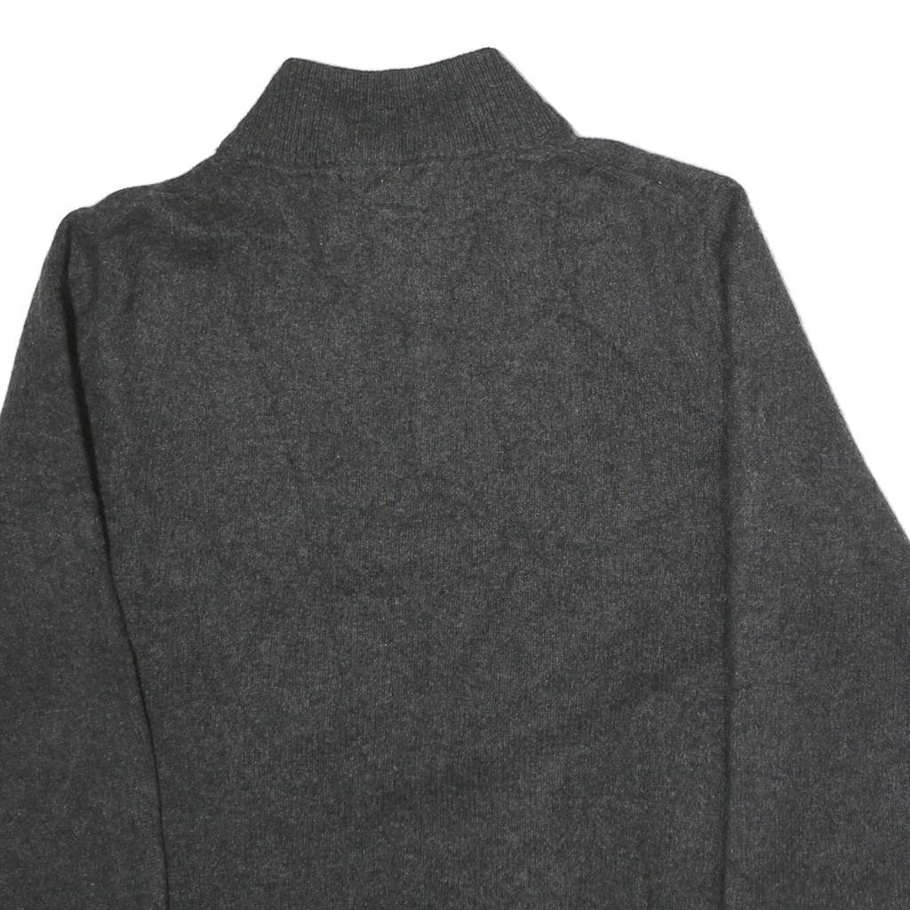 PATAGONIA Mens Grey Plain Cotton Pullover Jumper M Half Zip Casual Winter