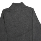 PATAGONIA Mens Grey Plain Cotton Pullover Jumper M Half Zip Casual Winter