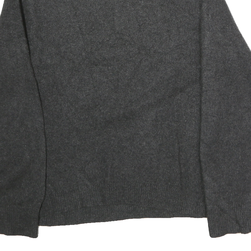 PATAGONIA Mens Grey Plain Cotton Pullover Jumper M Half Zip Casual Winter