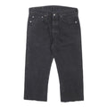 LEVI'S 501 Mens Jeans Black Regular Straight Denim Medium W31 L21 Button Cotton