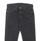 LEVI'S 501 Mens Jeans Black Regular Straight Denim Medium W31 L21 Button Cotton