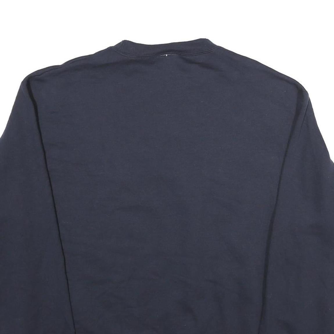 CHAMPION Mens Navy Blue Emory & Henry Crew Neck M Cotton Sweatshirt