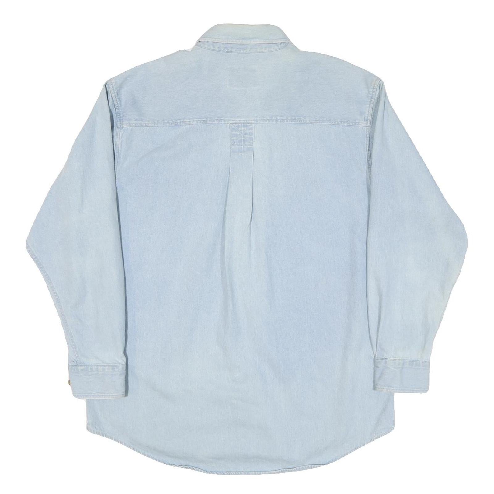 WOOLRICH Mens Blue Cotton Blend Shirt M Casual Button-Down Collar Long Sleeve