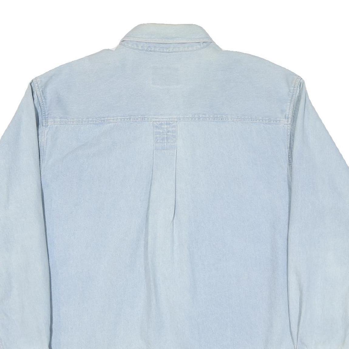 WOOLRICH Mens Blue Cotton Blend Shirt M Casual Button-Down Collar Long Sleeve