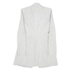 ZARA BASIC Womens White Herringbone Jacket S Polyester Blend Button Closure