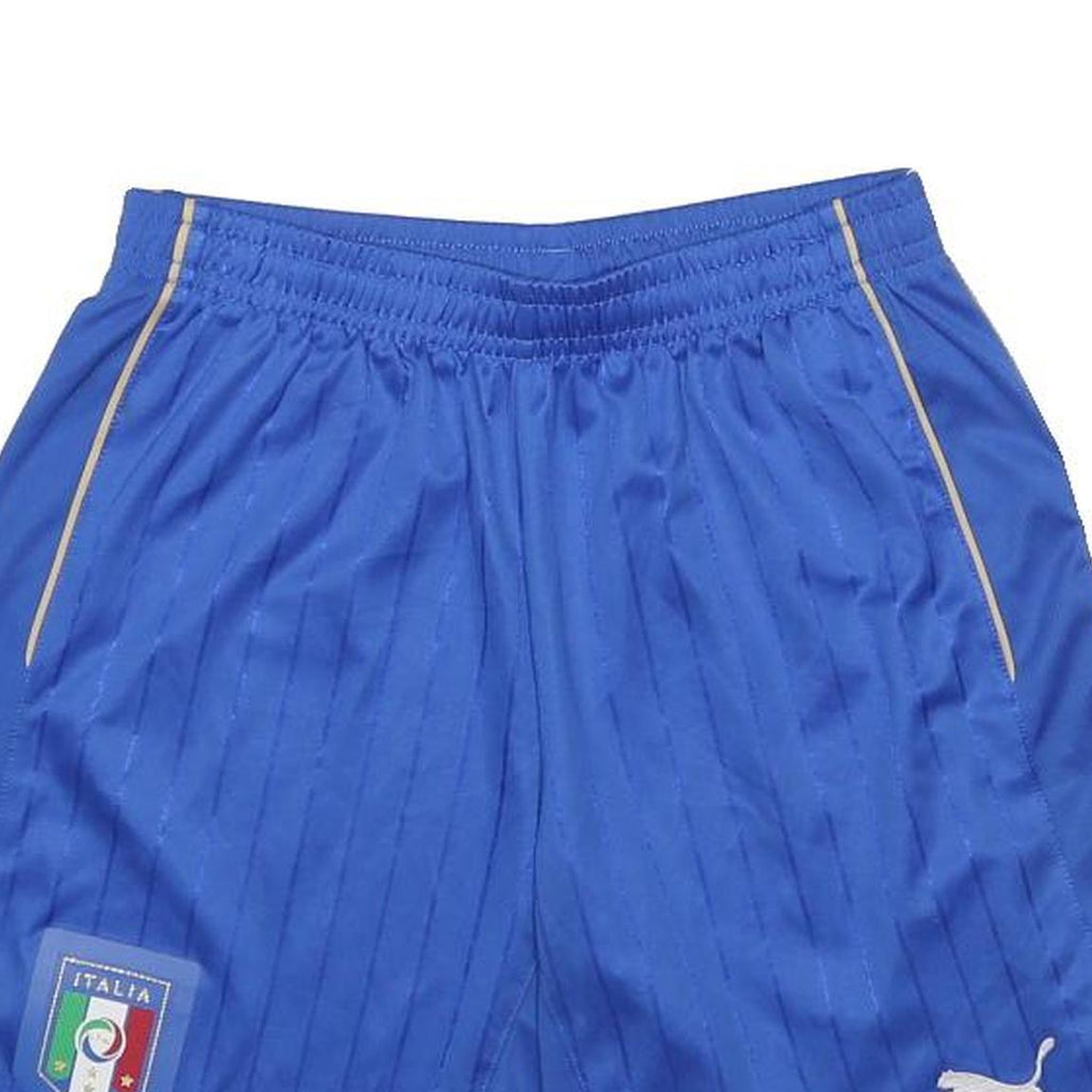 PUMA Mens Blue Casual Shorts Italia Crest M W28 Sportswear Polyester