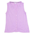 BODEN Womens Off Shoulder Vest Purple V-Neck Sleeveless UK 12
