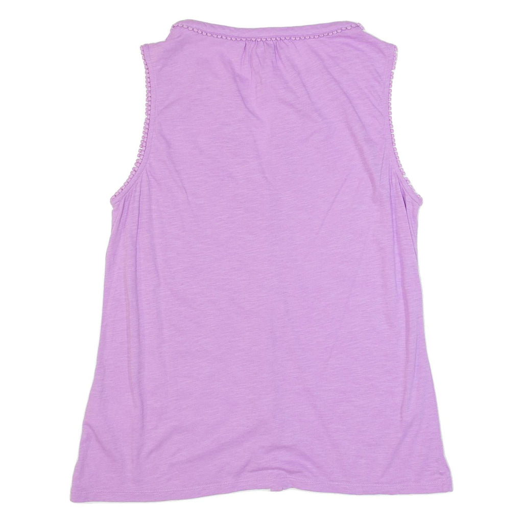 BODEN Womens Off Shoulder Vest Purple V-Neck Sleeveless UK 12