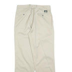 DOCKERS Mens Regular Fit Beige Cotton Blend Zip Trousers W33 L32 Classic