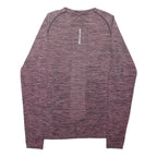 NIKE Mens Maroon Running Long Sleeve Crew Neck T-Shirt S Activewear