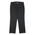 DOCKERS Mens Regular Black Cotton Blend Trousers W31 L27 Zip Closure Classic Fit