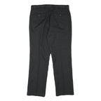 DOCKERS Mens Regular Black Cotton Blend Trousers W31 L27 Zip Closure Classic Fit