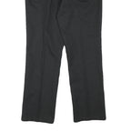 DOCKERS Mens Regular Black Cotton Blend Trousers W31 L27 Zip Closure Classic Fit