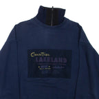 Mens Sweatshirt Blue 1/4 Zip M