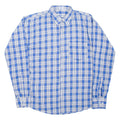 MAPLE Mens Plain Shirt Blue Striped Long Sleeve S