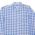 MAPLE Mens Plain Shirt Blue Striped Long Sleeve S