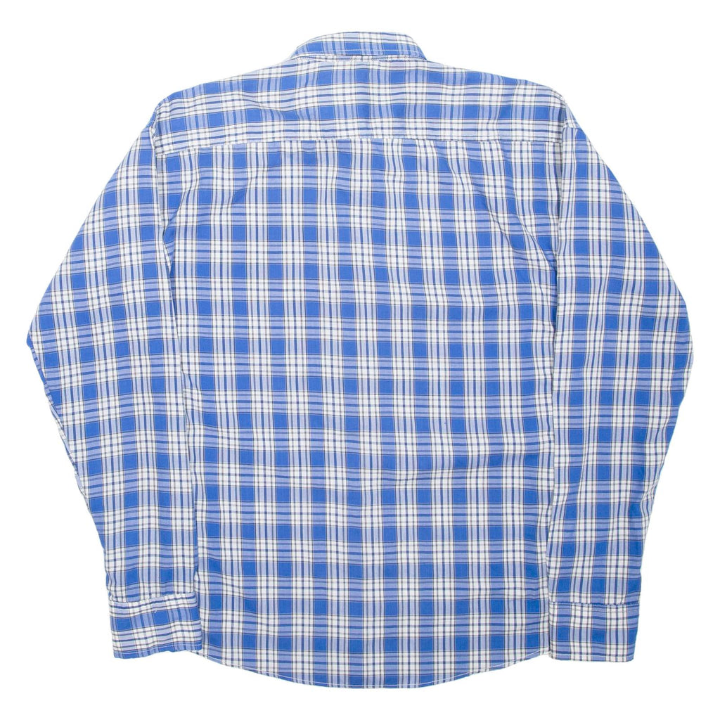 MAPLE Mens Plain Shirt Blue Striped Long Sleeve S