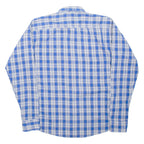 MAPLE Mens Plain Shirt Blue Striped Long Sleeve S