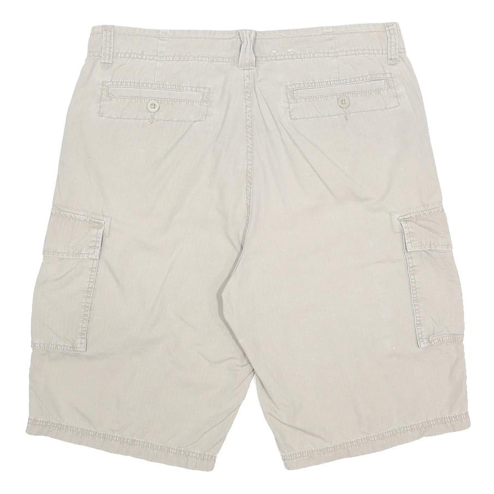 CALVIN KLEIN JEANS Mens Beige Casual Cargo Cotton Shorts M W34 Comfortable Fit