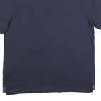 NAUTICA Mens Navy Blue Short Sleeve Plain Polo Shirt L Cotton Blend Comfortable
