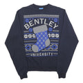 CHAMPION Mens Navy Blue Bentley University Crew Neck S Cotton Blend Sweatshirt