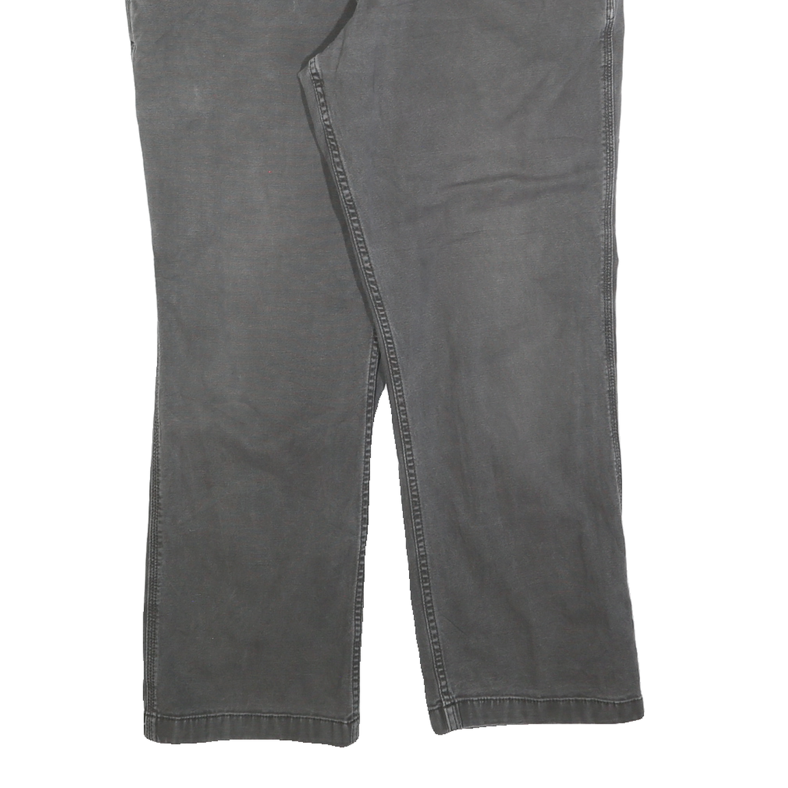 CARHARTT Mens Relaxed Fit Grey Cotton Blend Zip Trousers W36 L28 Casual Workwear