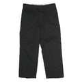 DICKIES Mens Black Classic Straight Leg Trousers W36 L28 Workwear Zip Closure