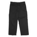 DICKIES Mens Black Classic Straight Leg Trousers W36 L28 Workwear Zip Closure
