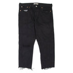 LEVI'S Wedgie BIG E Distressed Womens Jeans Black Regular Tapered W32 L24