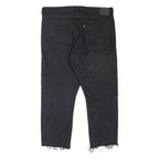 LEVI'S Wedgie BIG E Distressed Womens Jeans Black Regular Tapered W32 L24