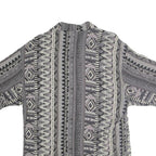 MIX STUDIO Mens Grey Patterned Cotton Shirt M Casual Summer Short Sleeve