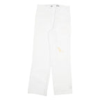 DICKIES Mens White Regular Fit Straight Denim Jeans W30 L31 Workwear Zip Closure