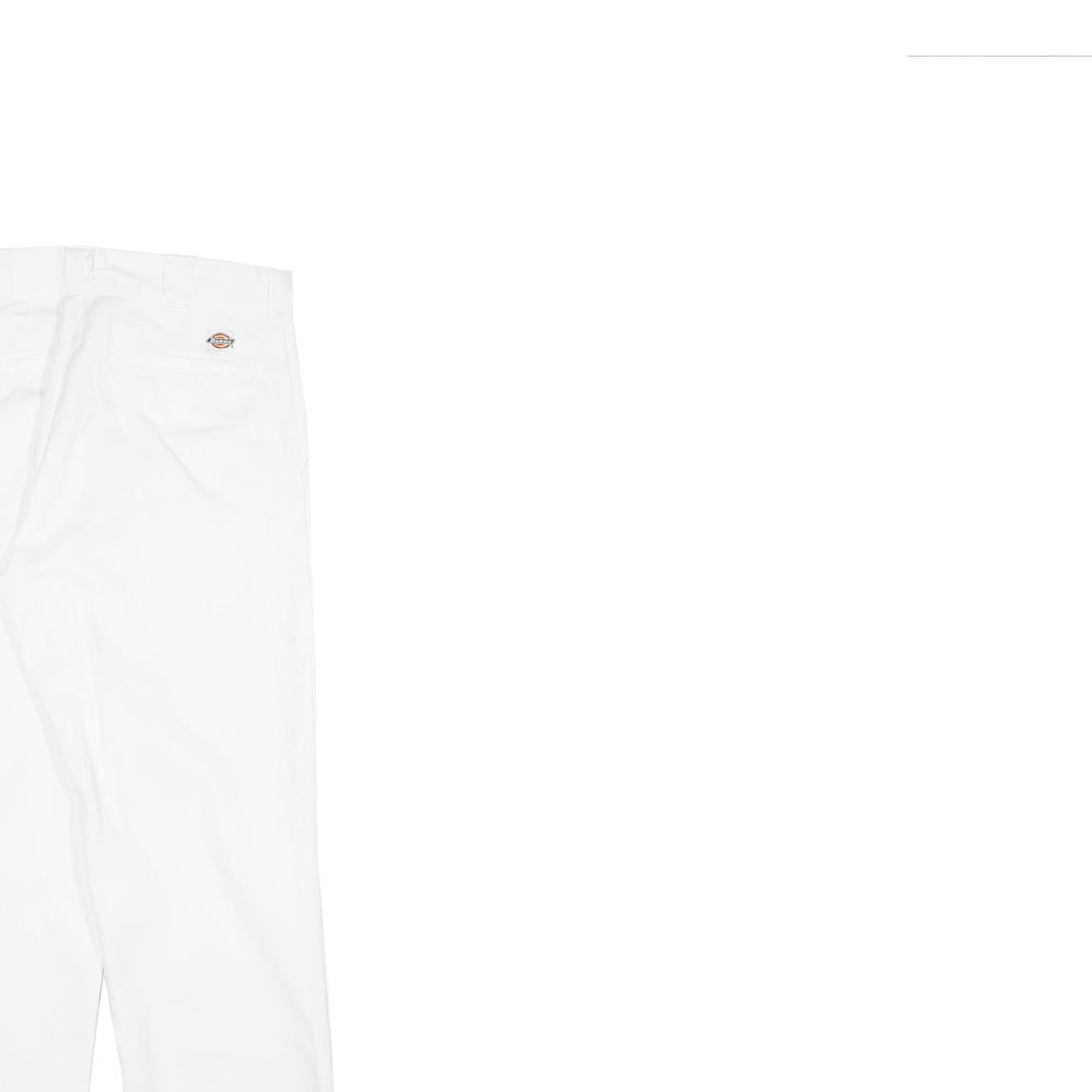 DICKIES Mens White Regular Fit Straight Denim Jeans W30 L31 Workwear Zip Closure